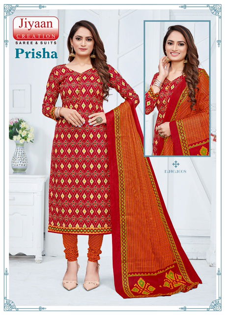 Jiyaan Prisha 1 Casual Wear Wholesale Dress Material Collection